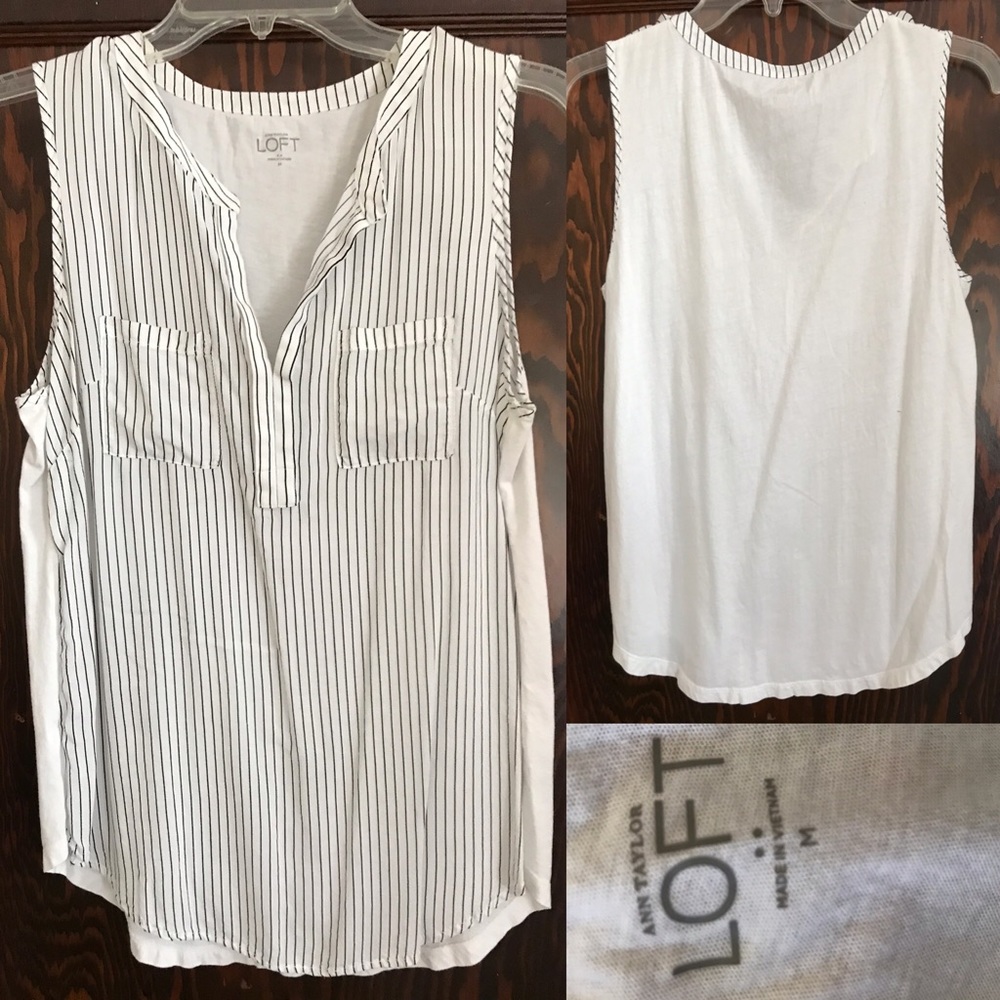 Mixed media LOFT top